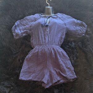 Purple bluish Gauze Romper - Brand Unspecified